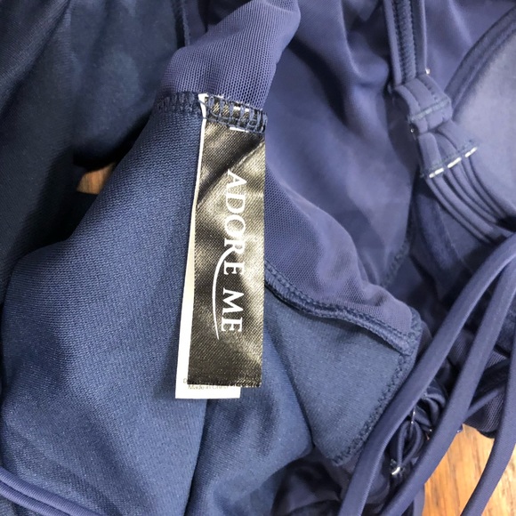 NWT Adore Me Women’s One Piece Swimsuit Crown Blue Size 40C - Picture 6 of 11